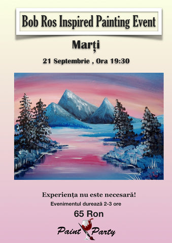 Bob Ross Inspired PAINTING EVENT MARTI 21 SEPTEMBRIE 19:30