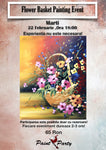 Flower Basket PAINTING EVENT MARTI 22 FEBRUARIE 18:00