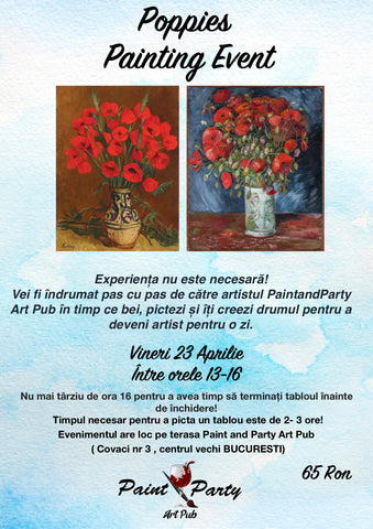 Poppies Painting Event 23 Aprilie
