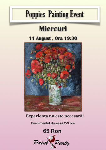 Poppies Painting Event Miercuri 11 August 19:30