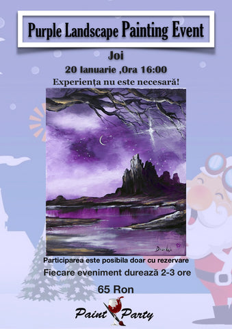 Purple Landscape PAINTING EVENT Joi 20  IANUARIE 16:00