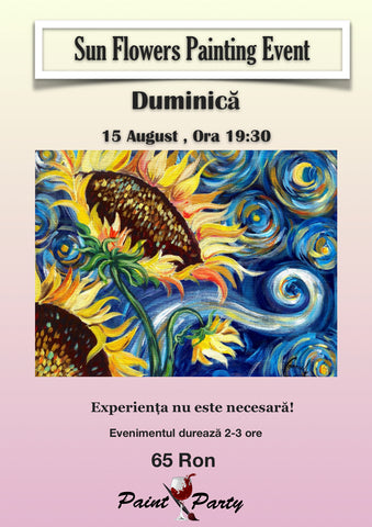 Sun Flowers Painting Event Duminica 15 August 19:30