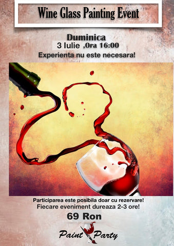 Wine Glass PAINTING EVENT DUMINICA 3 IULIE 16:00