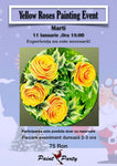 Yellow Roses ROUND CANVAS ART MARTI 11 IANUARIE 18:00