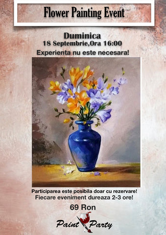 Flower PAINTING EVENT DUMINICA 18 SEPTEMBRIE 16:00